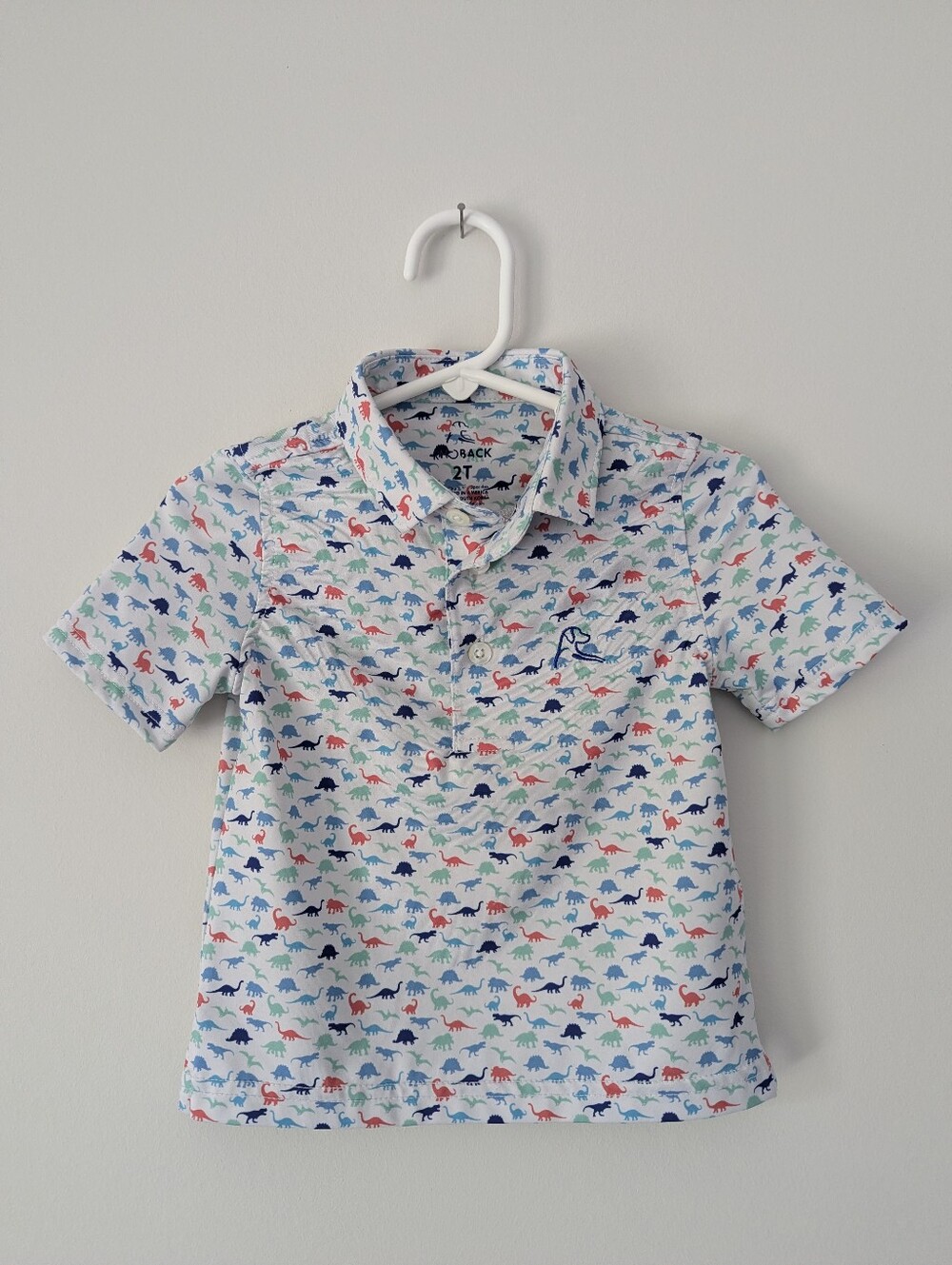 Rhoback Kids The Lil Jurassic Performance Polo Short Sleeve Shirt Golf Preppy
